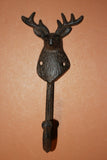 Deer Hunter Wall Hooks, Free Shipping, Deer Hunter Home Decor, Cast Iron Rustic Deer Head Wall Hooks, Mudroom Coat Hook, W-67