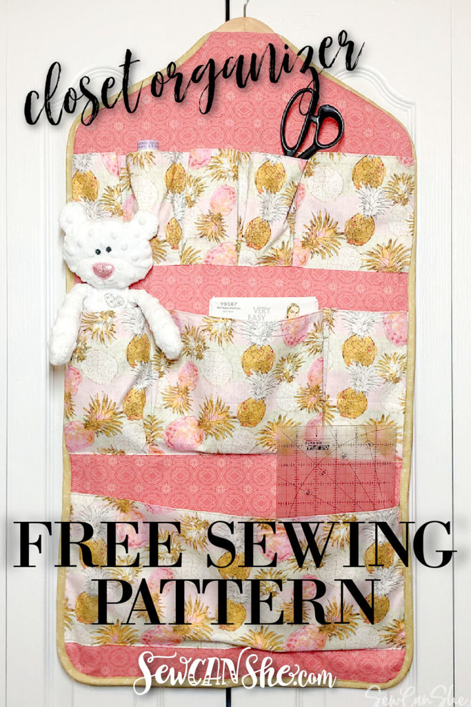 How to Sew a Closet Organizer with lots of pockets - Free Sewing Pattern