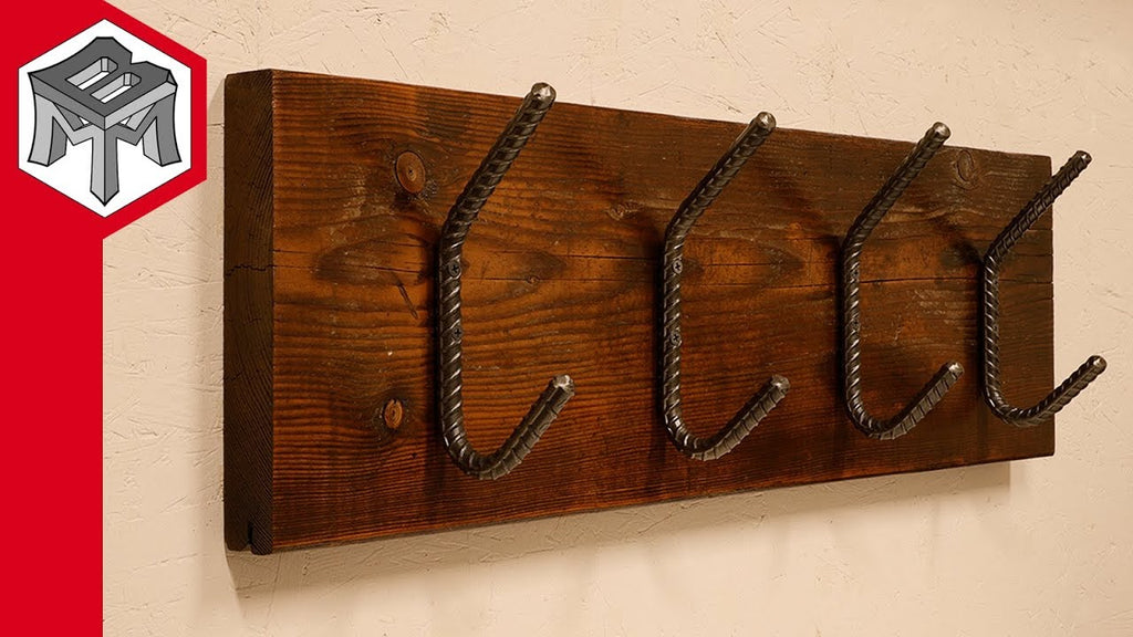 Coat & Hat Rack Made with Rebar & Barn Wood by Make Build Modify (1 year ago)
