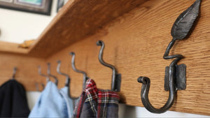 Forged leaves and hooks coat rack, companion to my dovetail bench! FarmCraft101 DIY by FarmCraft101 (3 years ago)