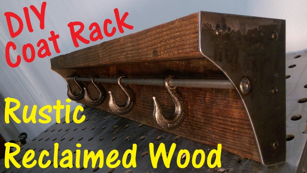 DIY Wall mounted Reclaimed Wood And Metal Coat Rack Project! by 57moto (2 years ago)