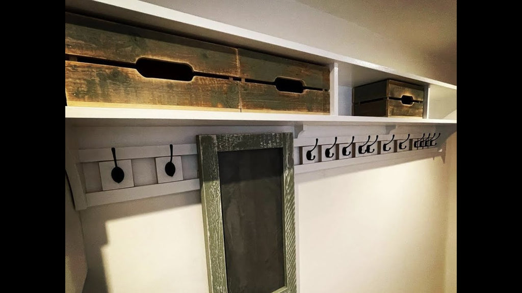 7 foot Modular Coat Hooks with Storage Shelves (6 foot french cleat) by Kingston Lane Workshop (2 months ago)