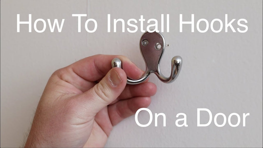 I show you how I install hooks on the back of a bedroom door.