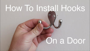 I show you how I install hooks on the back of a bedroom door.