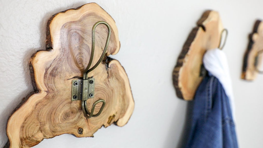 Live Edge Wood Slice Coat Rack by H2OBungalow Home Decor & Home Improvement (2 years ago)