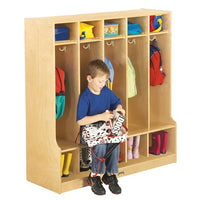 Jonti-Craft 0468JC Five Section Coat Locker with Step