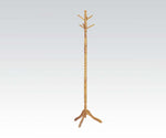 Acme Grady Oak Finish Solid Wood Coat Rack