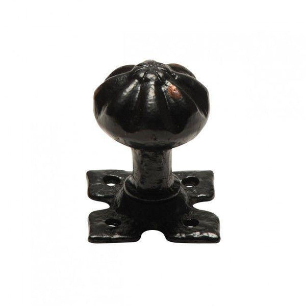 Antique Black Iron Crown Round Door Knob · Kirkpatrick 1205 ·