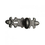 Oval Rustic Door Knob On Fleur De Lys Plate · Kirkpatrick 1213 ·
