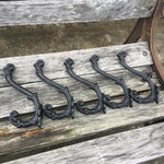 Vintage Style Cast Iron Wall Coat Hooks Hat Hook Hall Tree 5 1/3&quot; Black GG015
