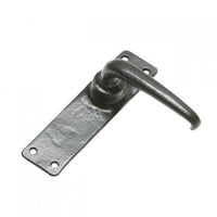 Smooth Iron Lever Door Handle On Plain Backplate · Kirkpatrick 2456 ·