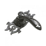 Wave Lever Iron Door Handle On Flame Backplate · Kirkpatrick 2448 ·
