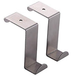 MATEE Reversible Over The Door Removable Cubicle Coat Hook 1.4 MM with Screw Hole 2-Pcs
