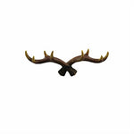 LANGUGU Vintage Deer Antlers Wall Hooks for Hanging Hat Scarf Bag Key Clothes Bathroom Kitchen Towel Holder Christmas Reindeer Deer Horns Resin Hanger Rack Wall Decoration (Brown)