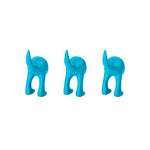 Ikea Set of 3 Dog Tail Hooks Hat Coat Key Wall Mounted Hanger (Blue)