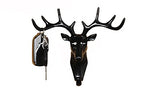 SaPeal Head Single Wall Hook/Hanger Animal Shaped Coat Hat Hook Heavy Duty, Rustic, Decorative Gift, Black