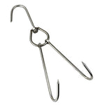 Prettyia Stainless Steel Beef Meat Hooks Roast Duck Bacon Shop Hook BBQ Storage Hanger Bread Hook Tools 10 Sizes Pick - Silver, 0.35x25cm
