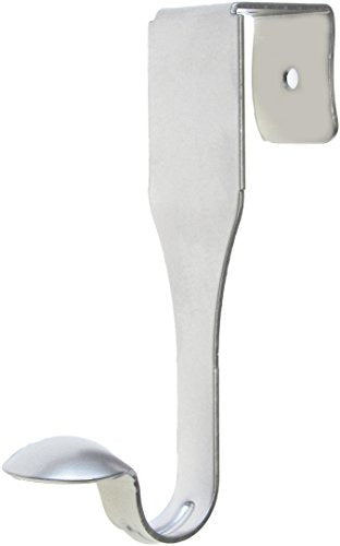 SmartHook Garment Friendly Heavy Duty Over the Door Coat Hook (2 Pack, Satin Nickel)