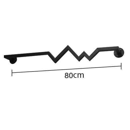 LXSnail Coat Racks Clothing Store Clothing Display Stand Retro Wooden Wall-Mounted Side-Mounted Hanging Racks Shelves Racks Coat Racks (Color : B, Size : 80cm)