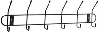 Spectrum Diversified Wall Hook Rack, 6 Hook, Black