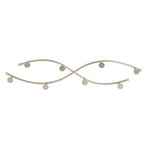 Spectrum Diversified Sweep Wall Hook Rack, 8 Hook Double Rack, Satin Nickel