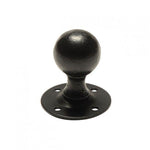 Round Smooth Black Iron Door Knob On Circular Base · Kirkpatrick 4085 ·