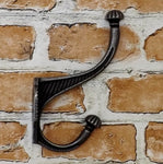 Reproduction Victorian Lined Pumpkin Tip Decorative Cast Iron Hat and Coat Hook