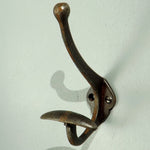 Victorian Style Cast Waxed Antique Iron Bowler Hat and Coat Hook