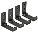 Latom Foldable Wall Mount Hanging Hooks Aluminum Alloy Cloth Hanger Coat Hanger Headphones Holder Headset Wall Hanger Hook- Pack of 4