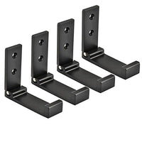 Latom Foldable Wall Mount Hanging Hooks Aluminum Alloy Cloth Hanger Coat Hanger Headphones Holder Headset Wall Hanger Hook- Pack of 4