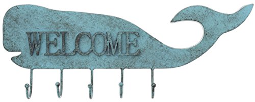 Mayrich 18" Metal Whale "Welcome" Sign Coat Hanger