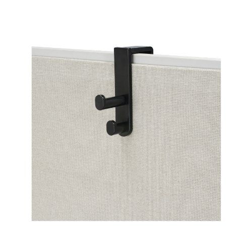 Safco Products 4225BL Over the Panel Double Coat Hook, Black