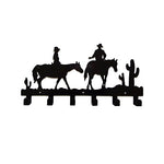 Whthteey 6 Hooks Wall Mounted Clothes Bag Hangers Creative Decorative Coat Rack (Cowboy)
