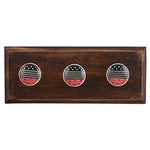 Indianshelf Handmade 1 Artistic Vintage Black Wooden Flat Key Hooks Hangers/Key Holder for Wall