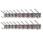 10 Hooks,Webi Heavy Duty Stainless Steel 304 Hook Rail Coat Rack With 10 Hooks, Satin Finish, Great Home Storage &Amp; Organization For Bedroom, Bathroom, Foyers, Hallways,2Packs