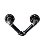 Wrought Iron Towel Rack Vintage Industrial Urban Wall Mounted Metal Iron Pipe Wall Decoration Storage Rack Bar Cafe Bathroom