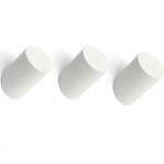 A.B Crew Minimalist Design Decorative Wall Mounted Wooden Coat Hook Hat Hanger (3PCS White Column)