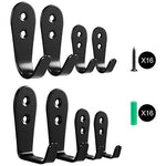 Sageme Wall Hook, Coats Hooks Heavy Duty Wall Hooks Hangers Garage Hook Garage Storage Organizer 304 Stainless Steel Closets, Coat, Hat,Towel Robe Hook Rack (4 Size Coat Hook x 8)