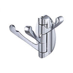 KES Solid Metal Swivel Hook Heavy Duty Folding Swing Arm Triple Coat Hook with Multi Three Foldable Arms Towel/Clothes Hanger for Bathroom Kitchen Garage Wall Mount Polished Chrome, A5060