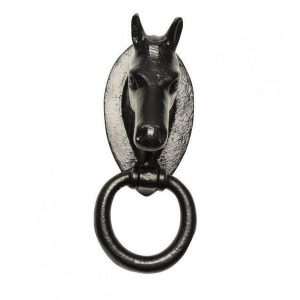 Horse Head Iron Door Knocker · Antique Black Kirkpatrick 4520K ·