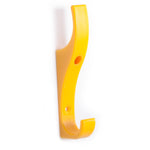 TOUGHOOK Unbreakable Plastic Safety Heavy Duty Duel Coat Hooks for Coat, Scarf, Bag, Hat, Towel, Key, Cap, Cup. Double Coat Hanger Hardware for School, Office, Kitchen & Entryway 10 Pack Yellow