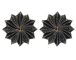 storeindya Metal Key Hooks for Wall 2 Packs Coat Hangers Wooden Flowers Scarf Belts Hats Holders Home Decoration Gifts (Set of 2-Mandala)