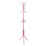 uxcell Home Decor Metal Coat Rack Standing Coat Tree 12 Hooks Hanger for Handbags Hat Umbrella Clothes Fuchsia