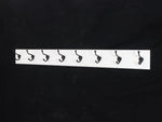 White Wall Mounted Coat Rack with Bronze Hooks 4.5" Ultra Wide (41" x 4.5" with 8 Hooks)