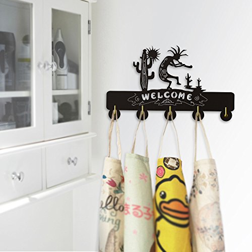 Kokopelli Flute Music Welcome Wall Sign Wall Hooks Sun Cactu Home Decor Living Room Door Decor Clothes Coat Robe Hooks Keys Holder Towel Hooks