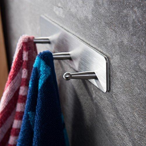 Venagredos Self Adhesive Hooks Rack Hooks Towel Hooks Bath Coat Robe Hooks Bathroom Kitchen Hooks Hand Dish Key Stick on Wall