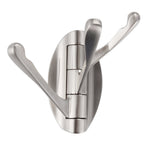 Moldiy Swivel Towel Hook Heavy Duty Folding Coat Hook Three Clothes Hanger for Bathroom Kitchen Garage Wall Mount,Brushed Nickel