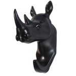 MagiDeal Rhinoceros Head Wall Mount Hanger Resin Coat Hat Hook Rustic 5 Colors - Bronze, 61112cm