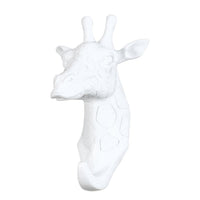 MagiDeal Decorative Giraffe Head Wall Mount Hanger Resin Coat Hat Hook Rustic 5 Colors - White, 9913cm