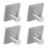 Adhesive Hooks, Turefans Heavy Duty Wall Hooks Stainless Steel Strong Sticky wall Hanger for Hanging Keys, Robe, Coat, Towel, Bags, Hats, Bathroom Kit